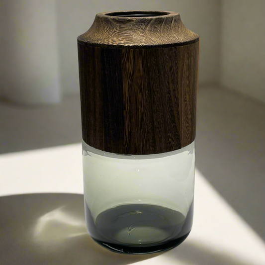 Wooden Glass Vase H1